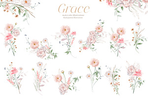 Wild Floral Illustrations - Grace