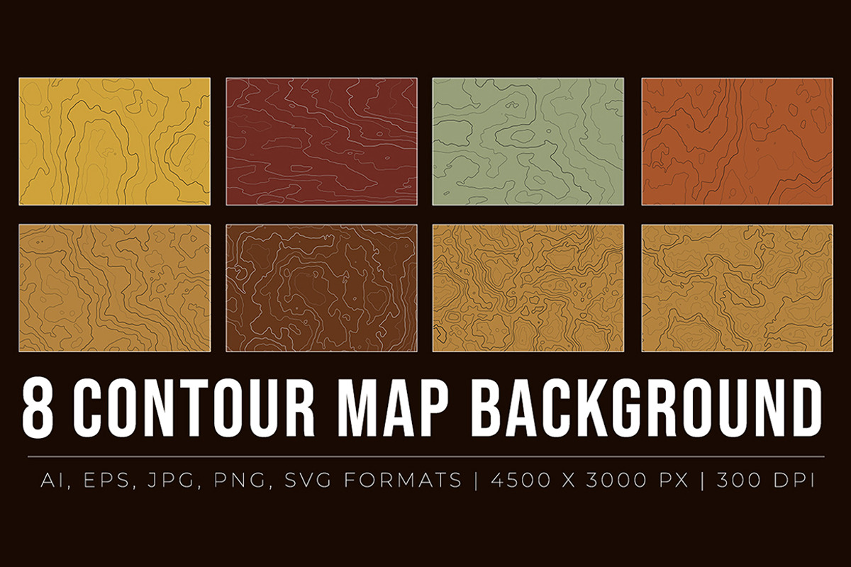 Contour Map Background, a Background Graphic by Pitchlook.Studio (Photo 2 of 2)