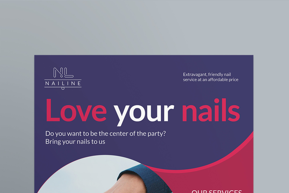 Nail Studio Poster, a Flyer Template by TemplatesNow! (Photo 2 of 3)
