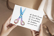 Watercolor Sewing Clipart, an Illustration by Libby Wishes (Thumbnail 5 of 5)