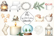 Cozy White Christmas Clipart, an Illustration by CrexoraLab (Thumbnail 1 of 5)