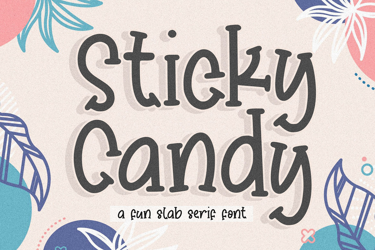 Sticky Candy - Fun Slab Serif Font, a Slab Serif Font by Balpirick Studio (Photo 1 of 6)
