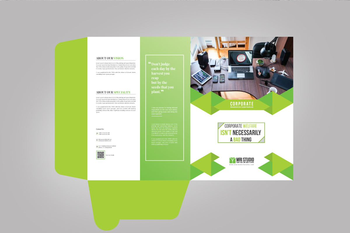 Corporate Folder Template, a Stationery Template by MRI STUDIO (Photo 3 of 4)