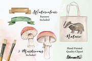 Watercolour Forest Deer Owl Foliage, an Animal Illustration by Bloomella (Thumbnail 2 of 4)