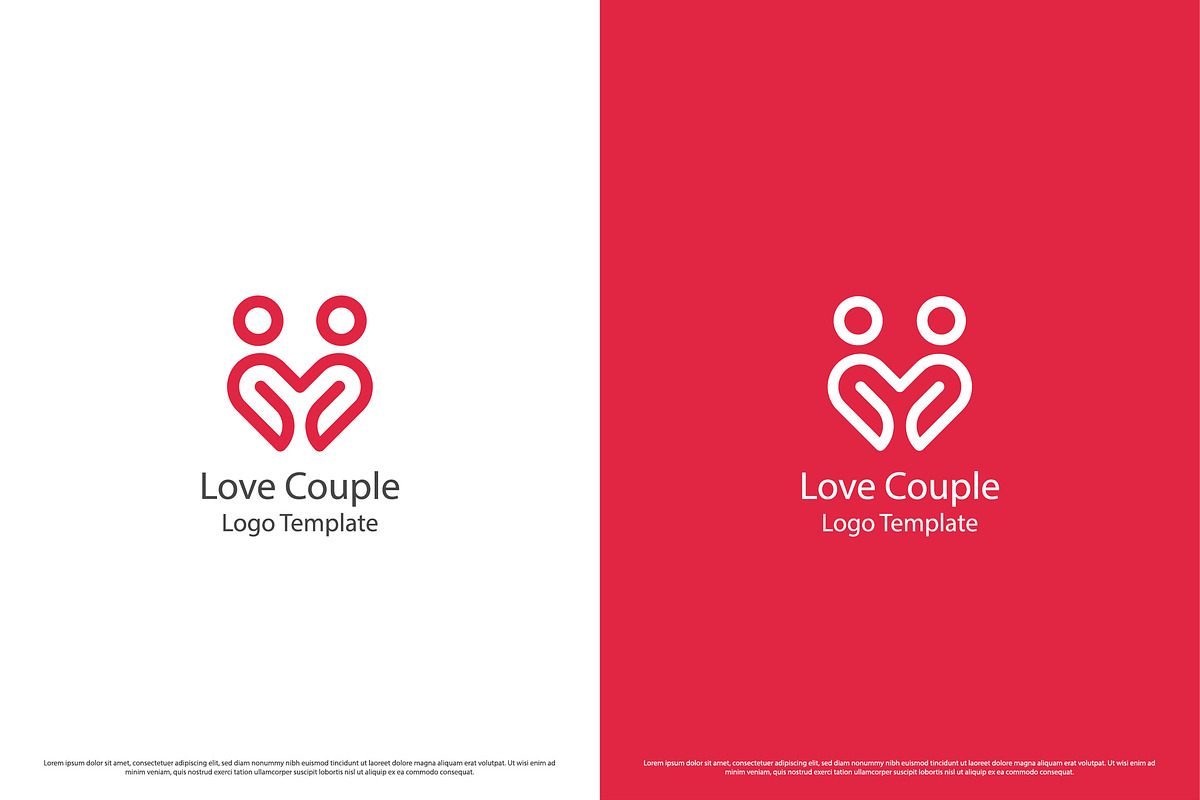 Love Couple Dating Logo Design Icon, a Branding & Logo Template by Morvana Crew