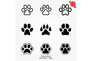 Animal paw set