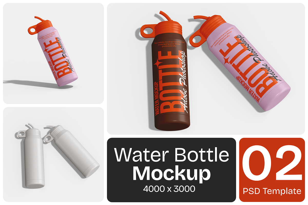 Water Bottle Mockup, a Household Mockup by Permadi Creative (Photo 1 of 3)