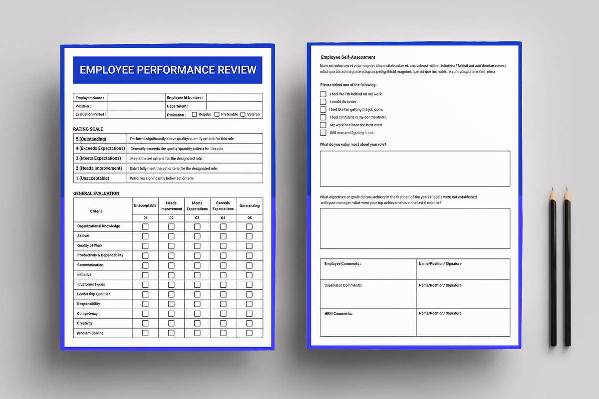 Employee Performance Review, a Stationery Template by MightyDesign (Photo 1 of 8)