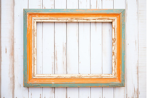 vintage wooden frame with peeling, an Architecture Photo by Sergey Kotenev