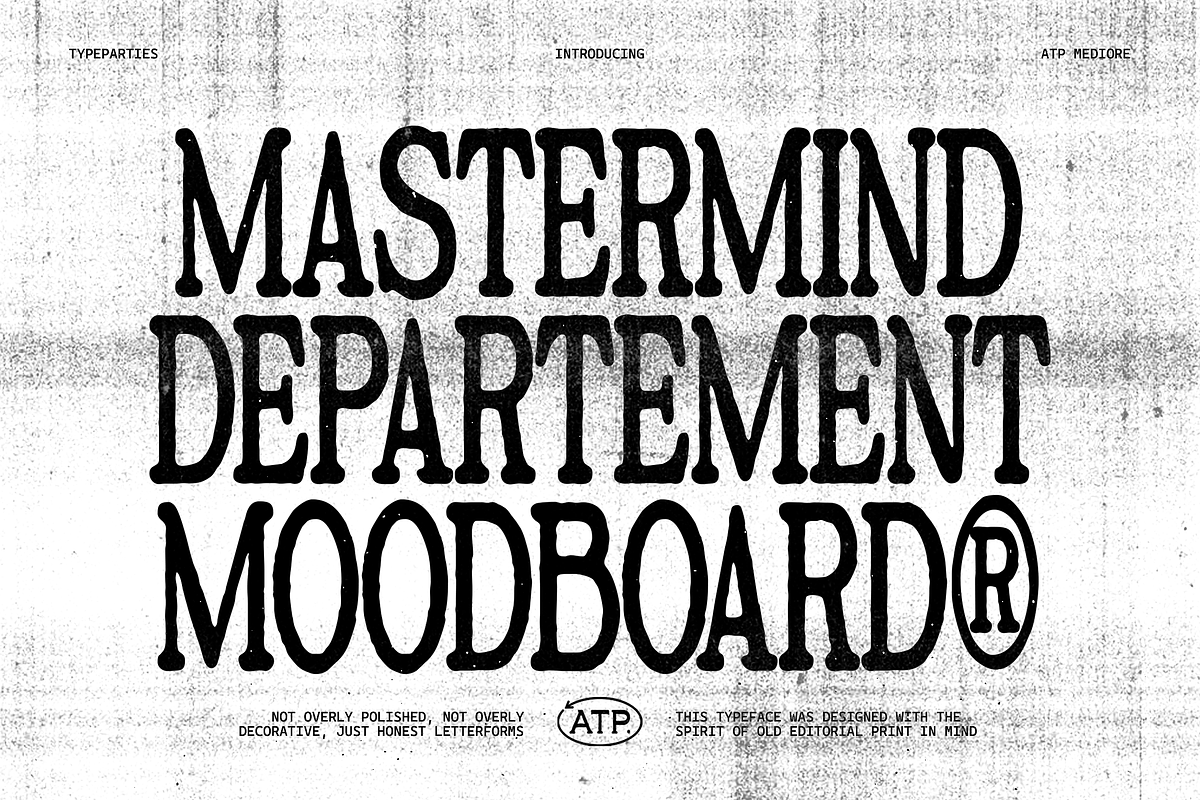 Mediore - Retro Editorial Serif, a Serif Font by Typeparties (Photo 1 of 10)