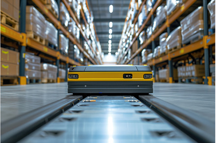 Smart automated guided vehicle, a Transportation Photo by Ungvar Studio