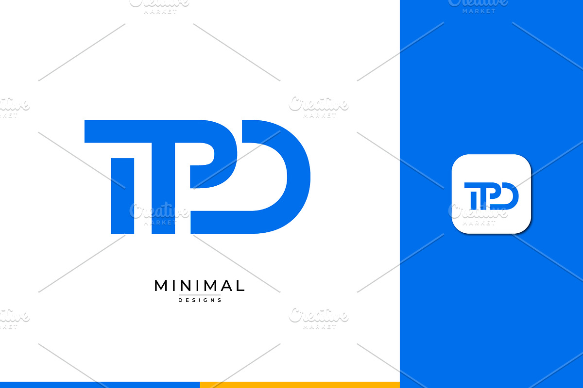 Monogram icon logo TDP, a Branding & Logo Template by idesign_4u