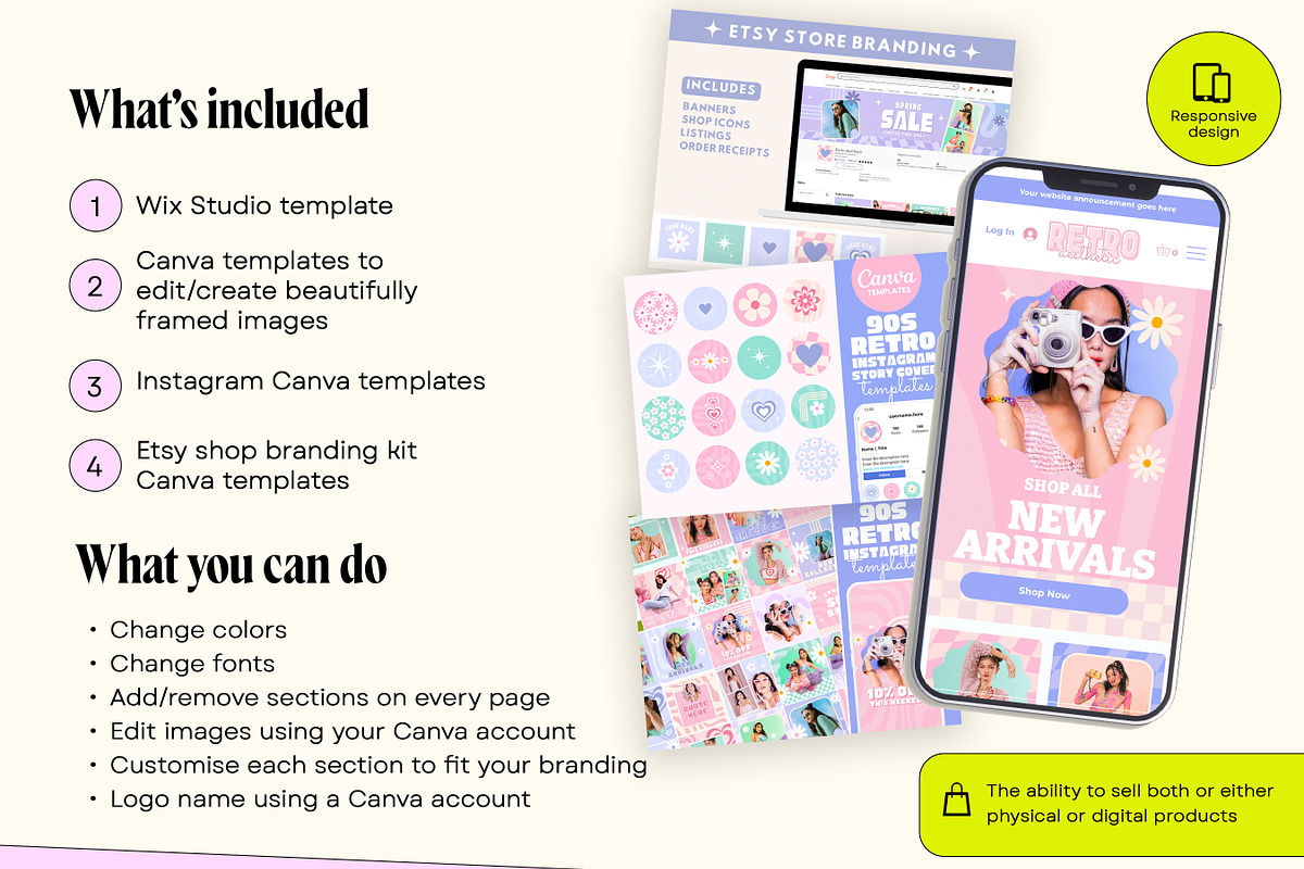 Bold Retro Aesthetic Wix Template, a Wix Template by Template Twist Shop (Photo 4 of 10)