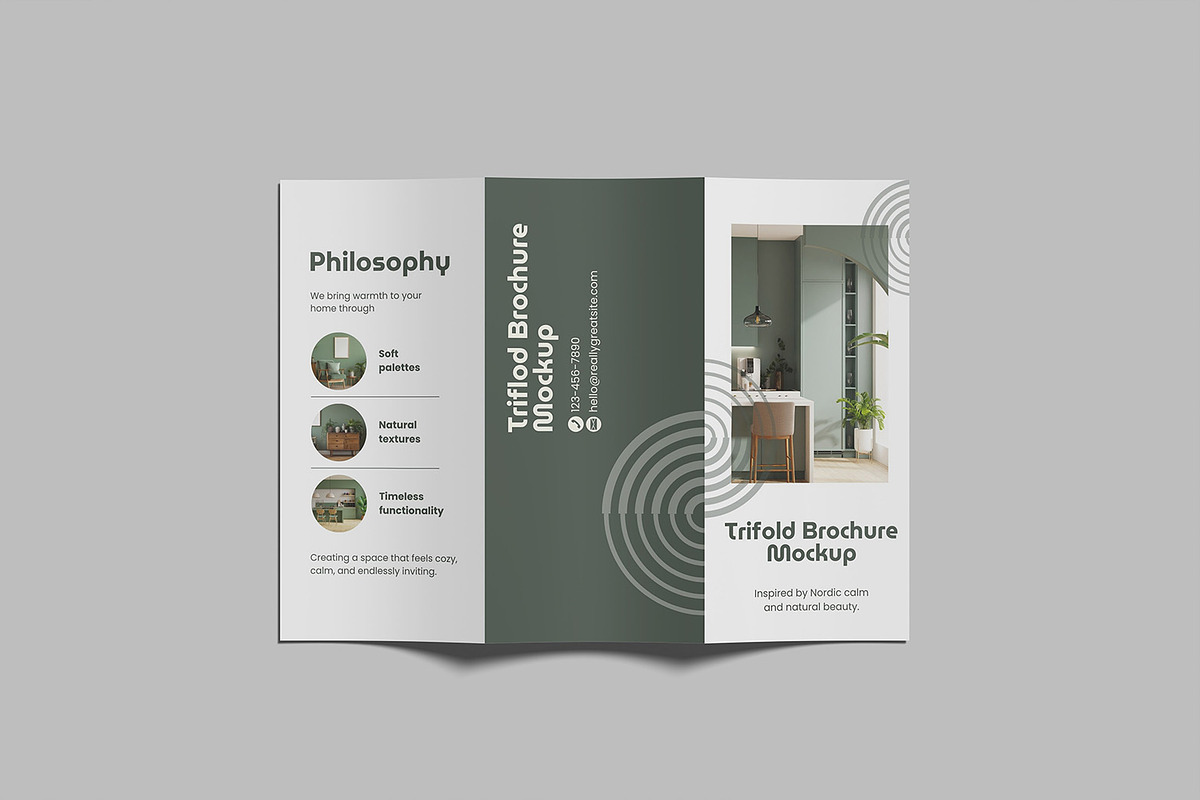 Trifold Brochure Mockup, an Advertising Mockup by graphicsecond (Photo 3 of 5)