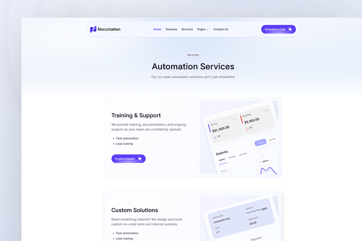 Nocomation, Technology HTML Template, a HTML Template by TNCFlow (Photo 4 of 5)