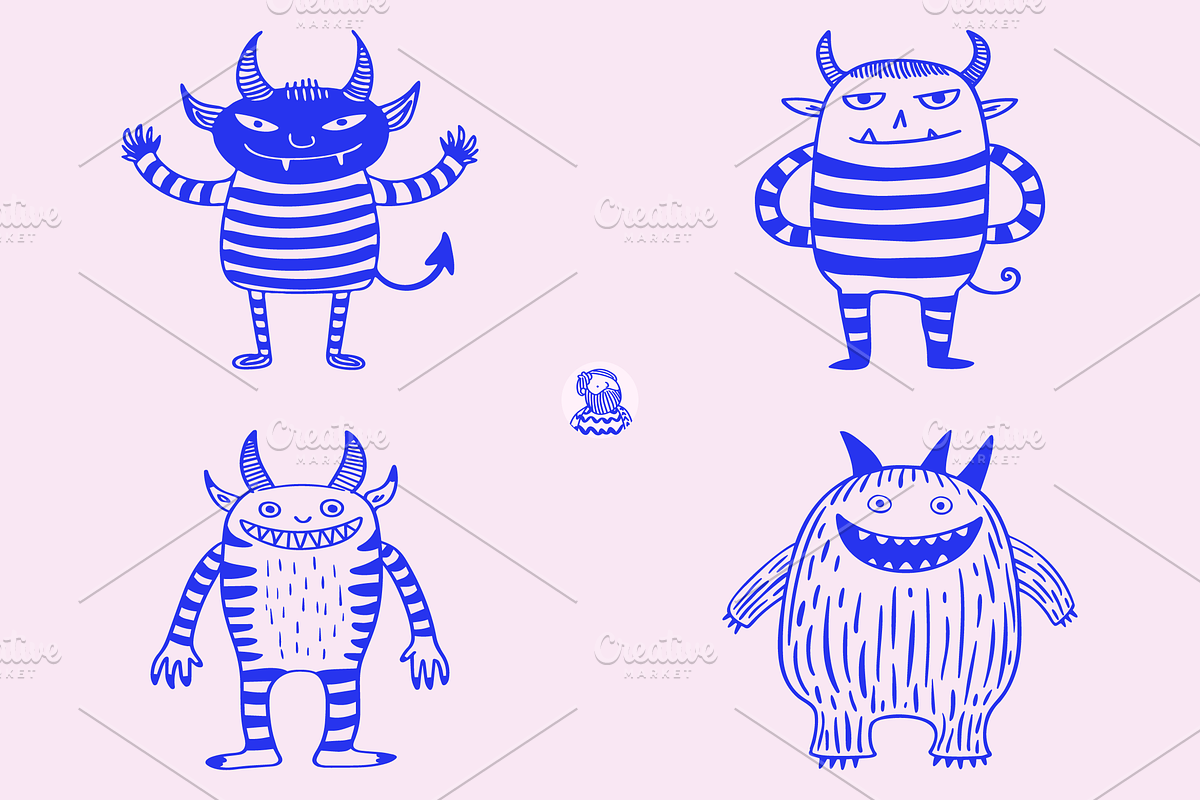 Cute Horned Monsters Illustrations, a Seasonal Illustration by Danil Polshin (Photo 1 of 5)