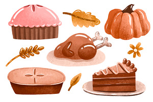 Thanksgiving Food Clipart. Harvest, an Object Graphic by the_myro
