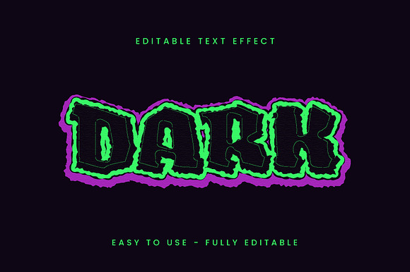 Grunge Neon Rough Text Effect preview 5