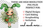 Shamrock Girl St Patrick's Day Clip, an Illustration by Daily.Designs (Thumbnail 2 of 8)