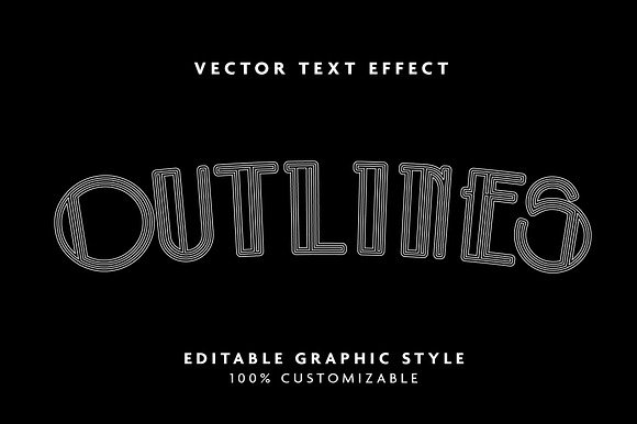 Retro Outline Text Effect
