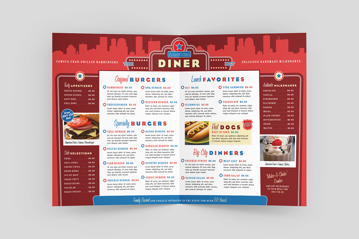 Burger Restaurant Menu Template, a Brochure Template by StockLayouts (Photo 2 of 4)