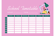 School timetable, lessons schedule, an Education Illustration by Good Studio (Thumbnail 3 of 6)