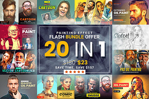 BUNDLE! 20 in 1 Oil Painting Effect