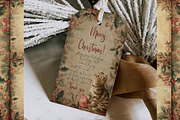 Christmas Vintage Cat Clipart, an Illustration by BigCakeBee (Thumbnail 2 of 3)