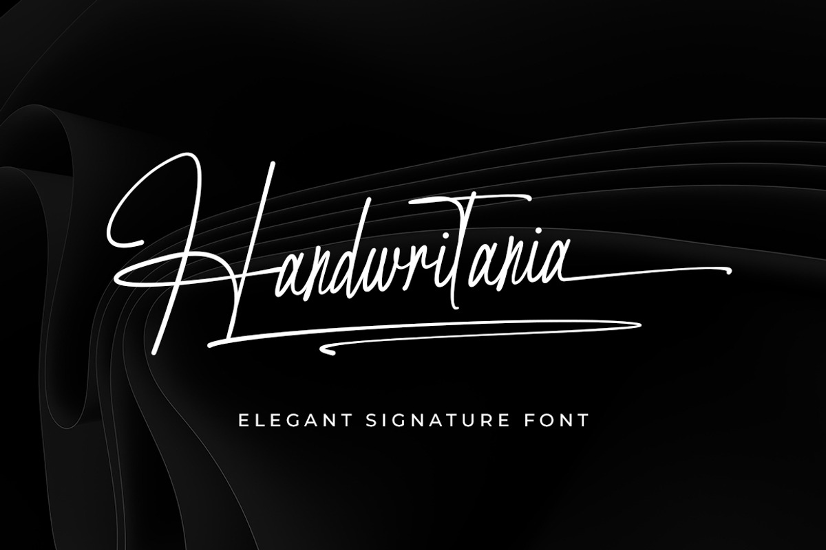 Handwritania - Elegant Signature, a Handwritten Font by Bluestype Studio (Photo 1 of 10)