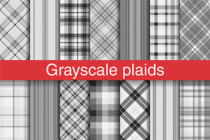 50 Grayscale Pattern Plaids