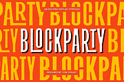 Blockparty - Fun Display Font, a Sans Serif Font by Tom Chalky (Thumbnail 1 of 11)