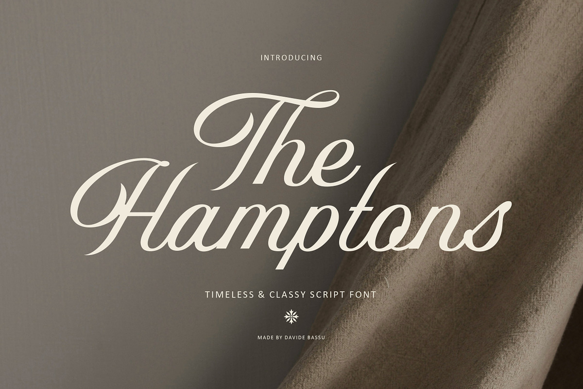 The Hamptons Script font, a Script Font by Davide Bassu (Photo 1 of 12)