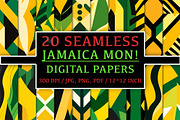 20 Seamless Jamaica-inspired Pattern, a Pattern Graphic by Nordic Design (Thumbnail 1 of 9)