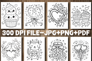 Valentine’s Coloring Book, a Seasonal Illustration by Design Station (Thumbnail 2 of 5)