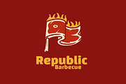 Republic Barbecue Logo Template, a Branding & Logo Template by Kreasi Malam (Thumbnail 3 of 5)