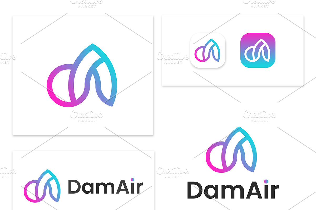 DamAir logo design, a Branding & Logo Template by Logodesignpond (Photo 3 of 6)