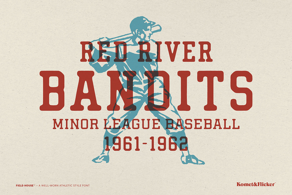 Field House – A Rustic Athletic Font, a Font by Komet & Flicker (Photo 7 of 15)