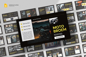 Motorcycle Google Slides Template, a Presentation Template by fluffstudio