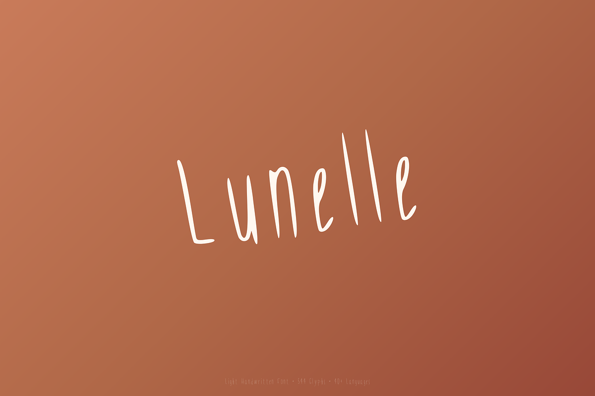 Lunelle – A Light Handwritten Font, a Handwritten Font by Lettra Studio (Photo 1 of 16)