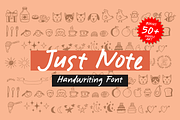 Just Note - Font and Doodle, a Script Font by Java pep (Thumbnail 1 of 11)