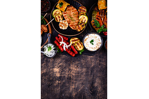 Assortment of grilled bbq meat and, a Food & Drink Photo by Yulia Furman