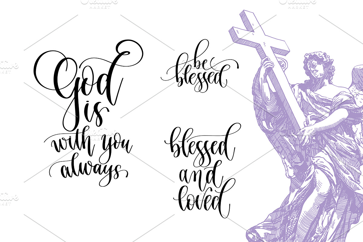 Mega Set of 100 Christian Sayings, a Card Template by karakotsya (Photo 8 of 11)