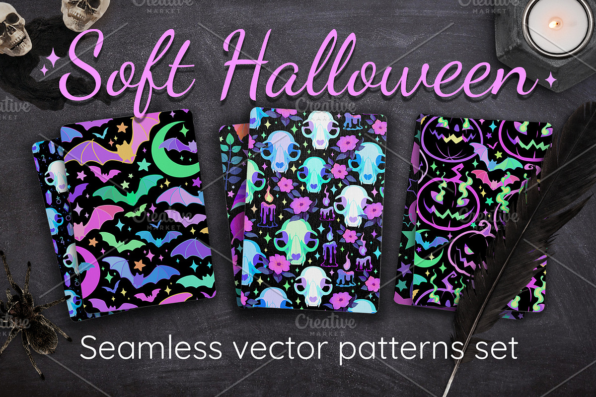 Soft Halloween, a Pattern Graphic by Victoria Bat (Photo 1 of 5)