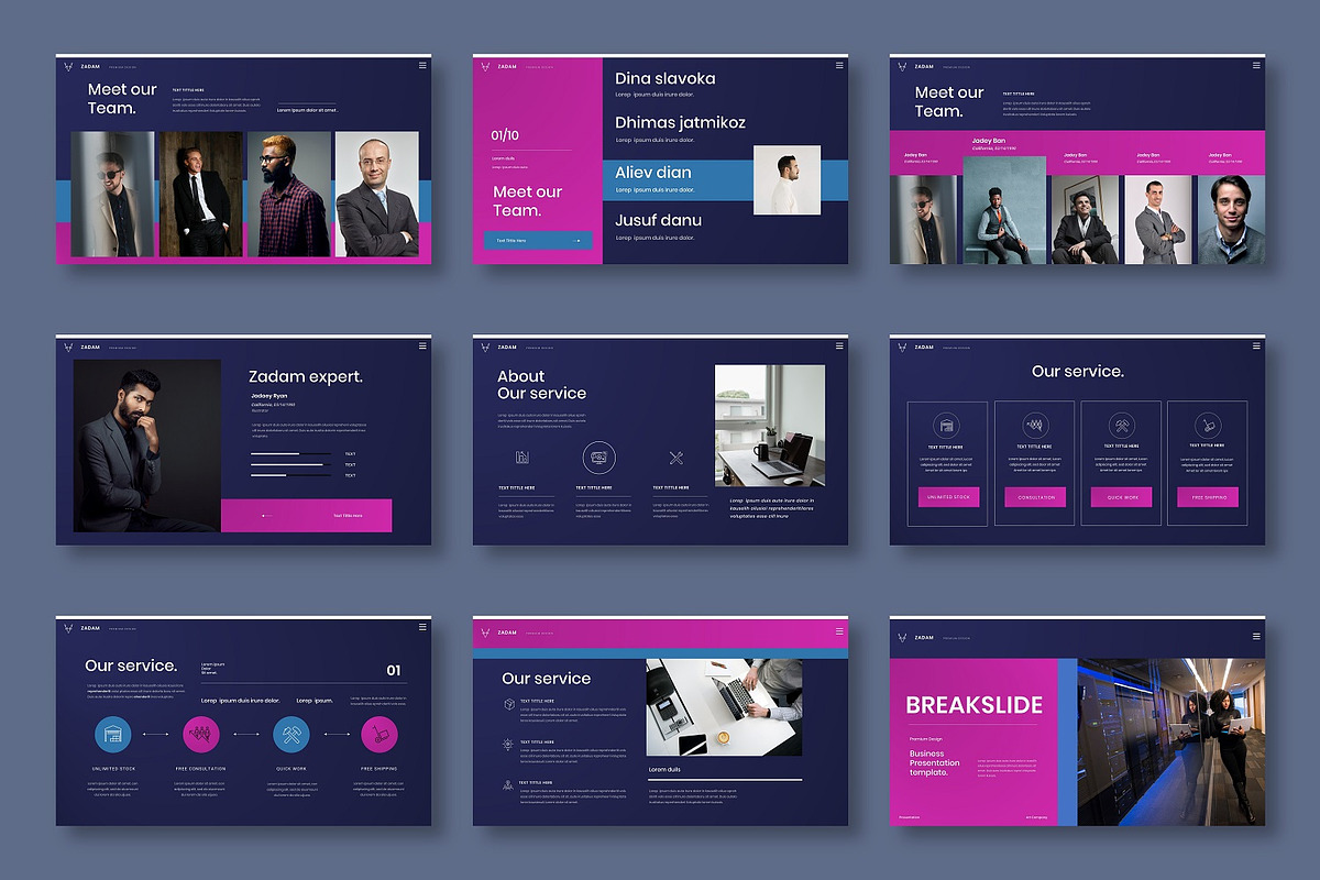 Zadam – Business PowerPoint Template, a Presentation Template by Dens Creative Studio (Photo 3 of 6)