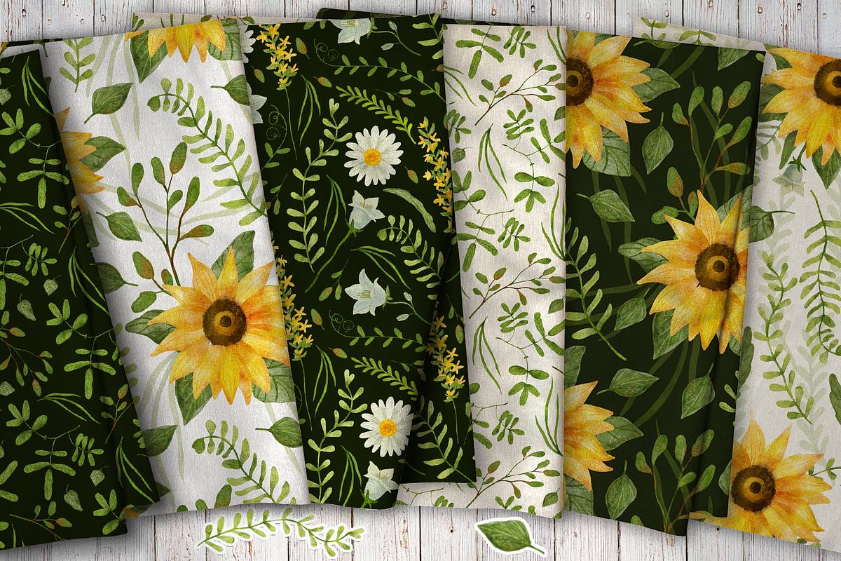 Sunflowers Watercolor Collection, an Illustration by Anna Druzhkova (Photo 11 of 17)