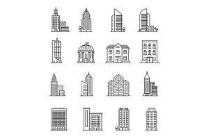 Line buildings. Urban architecture, a Background Graphic by Valerie Bodnar