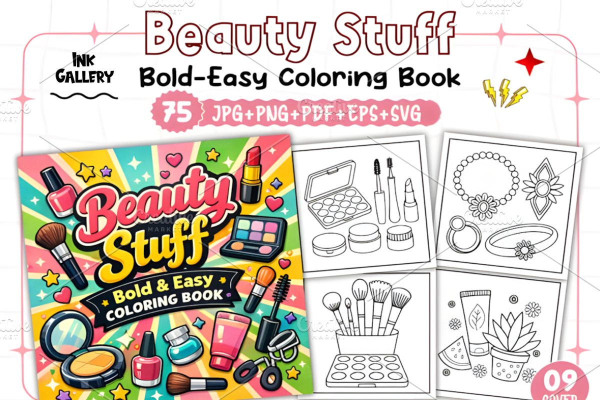 Dessert Bold and Easy Coloring Pages, a Decorative Illustration by Ink Gallery (Photo 1 of 8)
