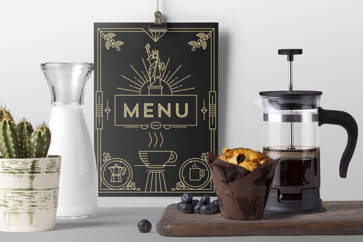 90 Linear Style Menu Designs, a Templates & Theme by Kursat Unsal (Photo 3 of 23)