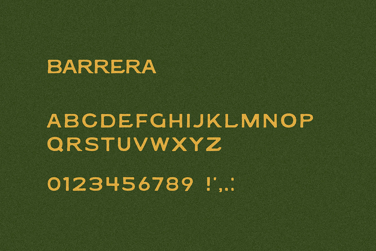 Barrera I A Handmade Display Font, a Sans Serif Font by Taylor Penton (Photo 4 of 4)