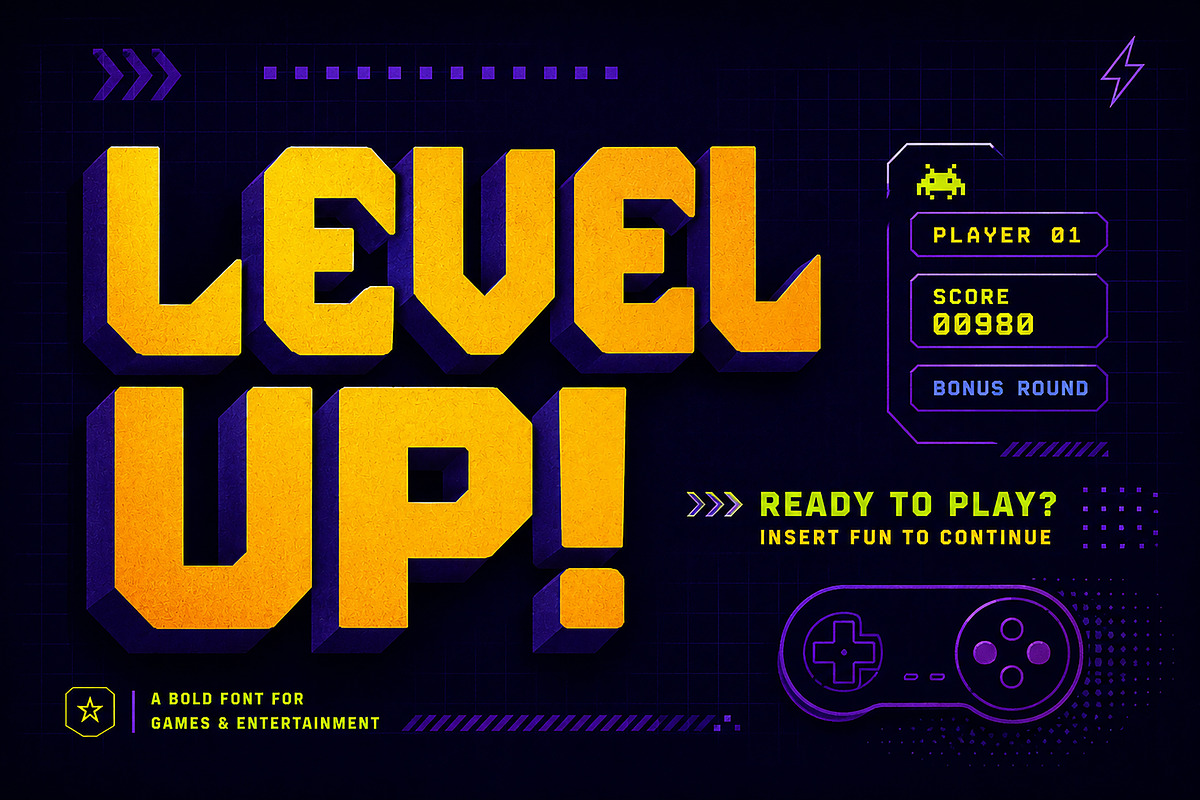 PlayPuff – Bold Playful Display Font, a Slab Serif Font by Wow Magic (Photo 3 of 5)